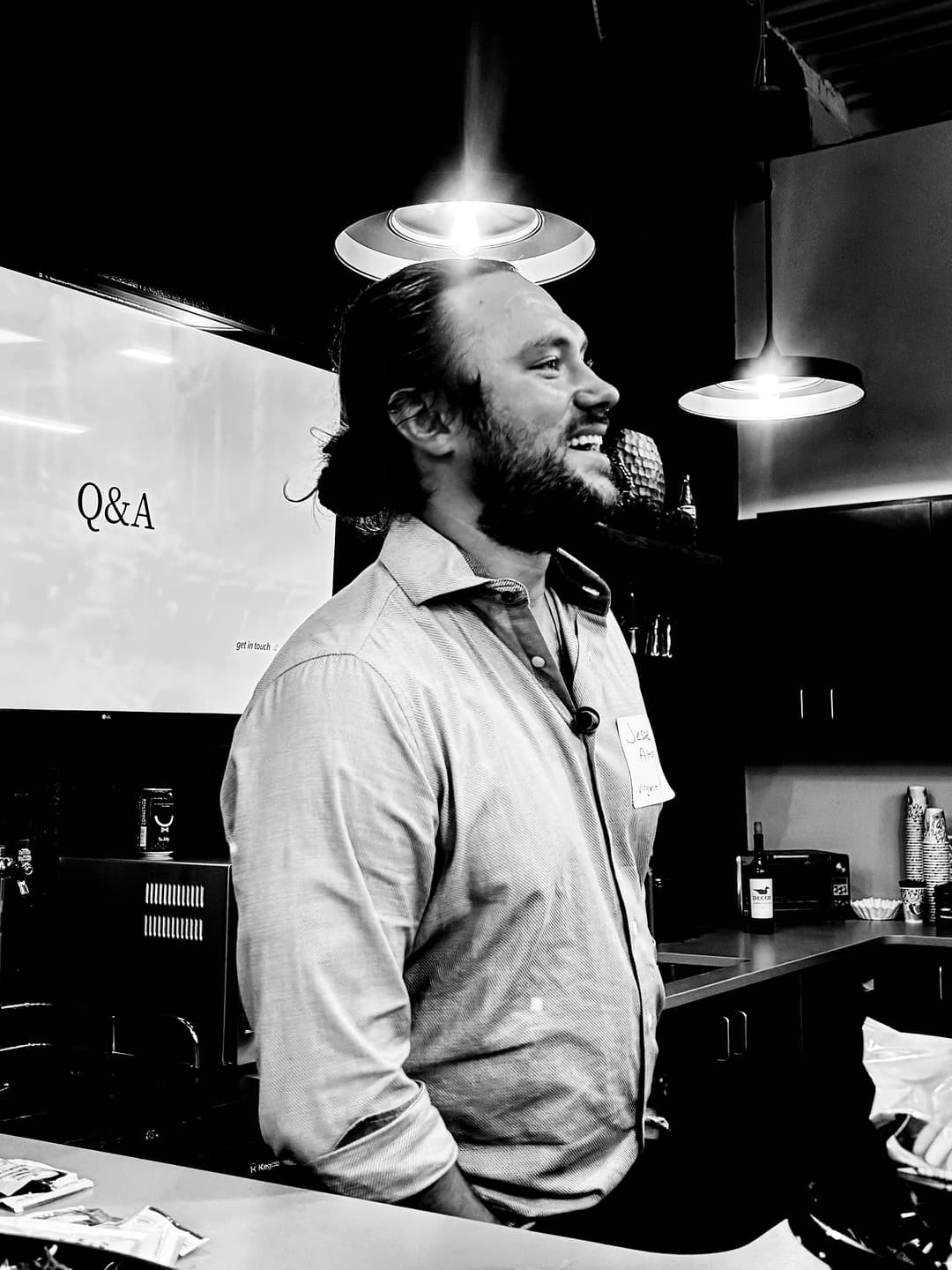 Jesse Alton presenting at a workshop - service blueprinting in action