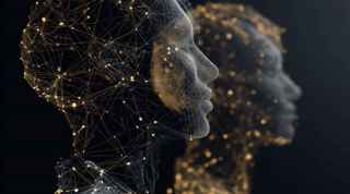 Networked AI agents visual